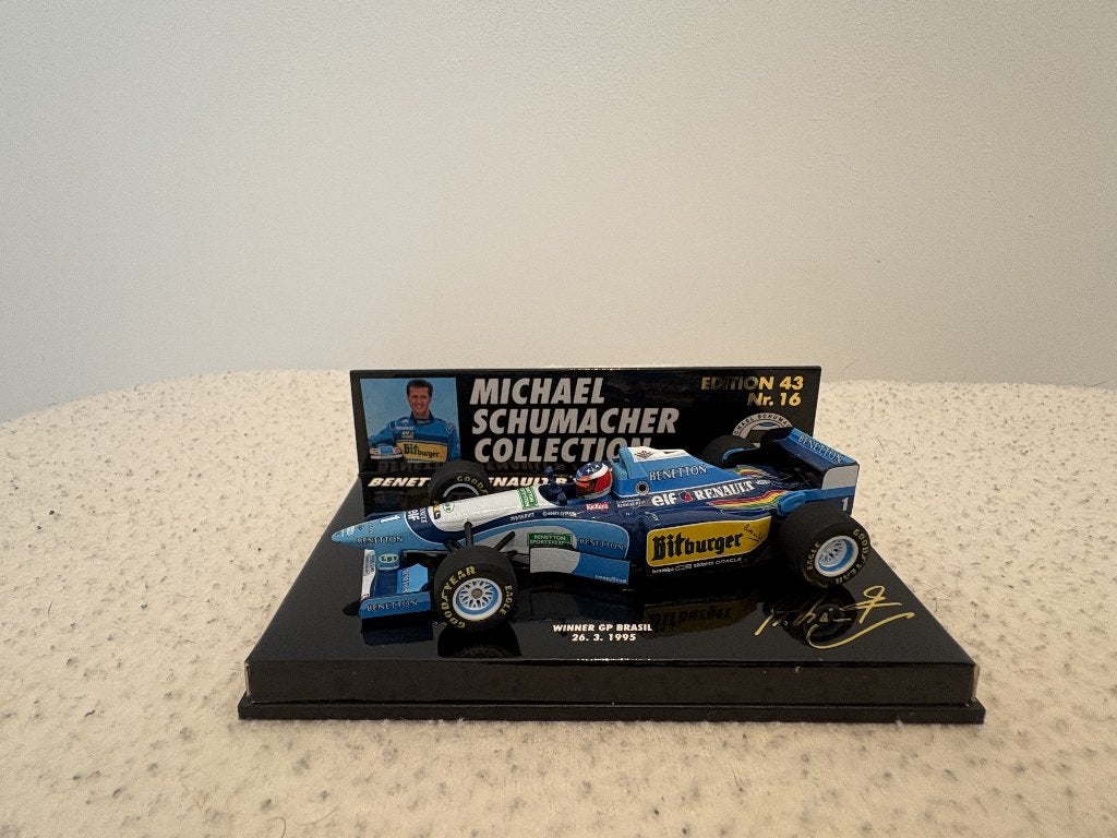Michael Schumacher Benetton Renault B195 1995 – Minichamps, Ophalen of Verzenden, Zo goed als nieuw, Auto, MiniChamps