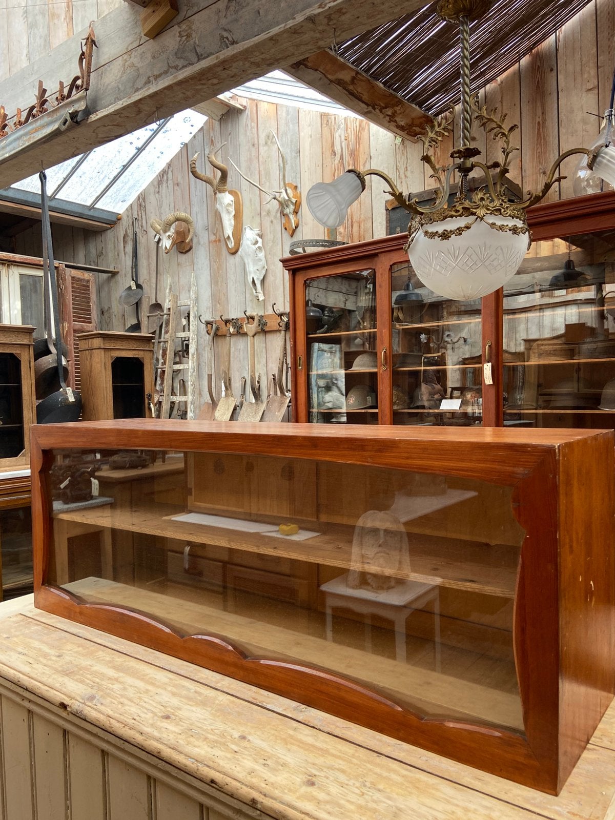 Mooie Franse vitrine toonbankvitrine balievitrine, Antiek en Kunst, Ophalen