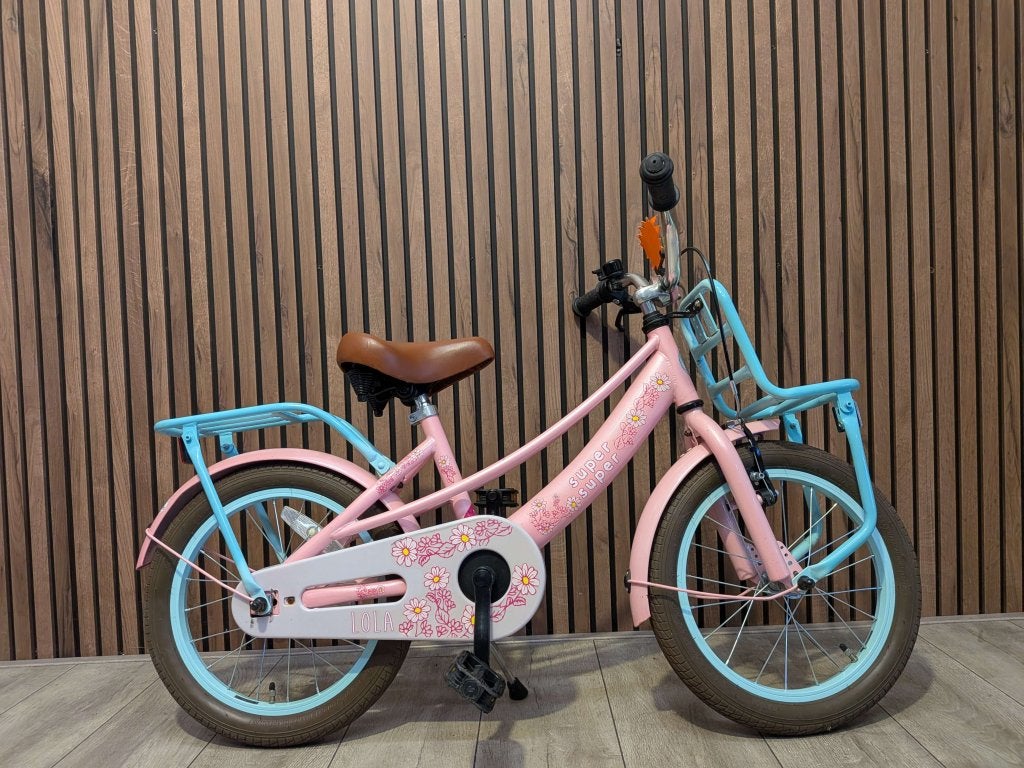 Super Super Lola 16 inch meisjesfiets, Terugtraprem, Gebruikt, Niet ingevuld, Handrem