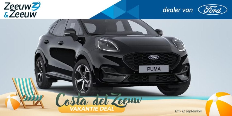 Ford Puma 1.0 EcoBoost Hybrid ST-Line | NIEUW | Tot €5000, Auto's, 12 maanden, Puma, Zwart, Bedrijf