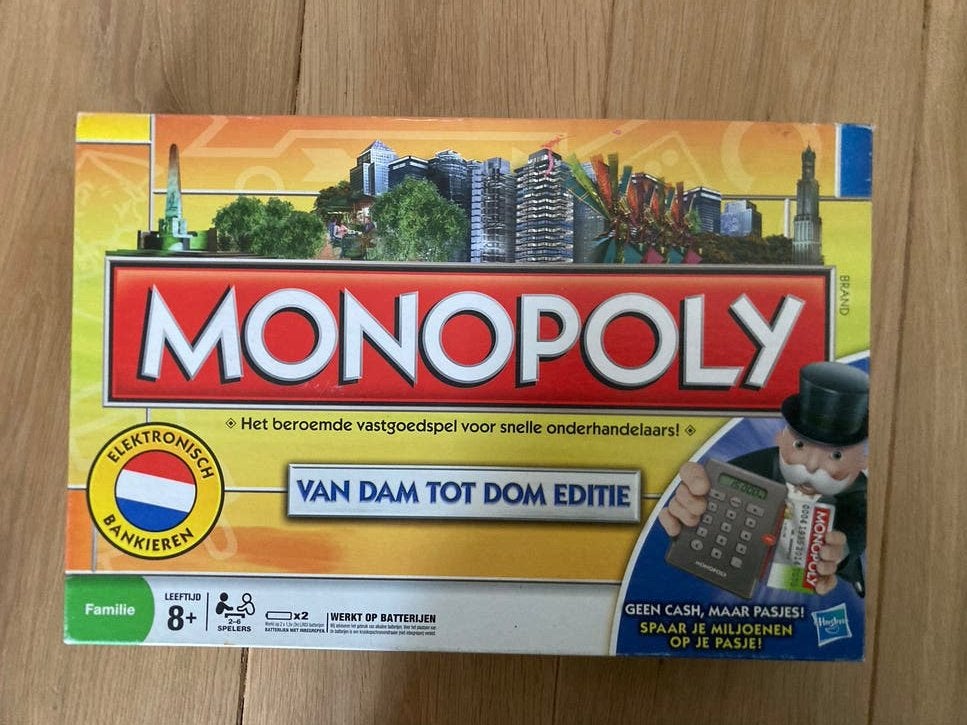 Monopoly van dam tot dom editie, Ophalen of Verzenden, Zo goed als nieuw