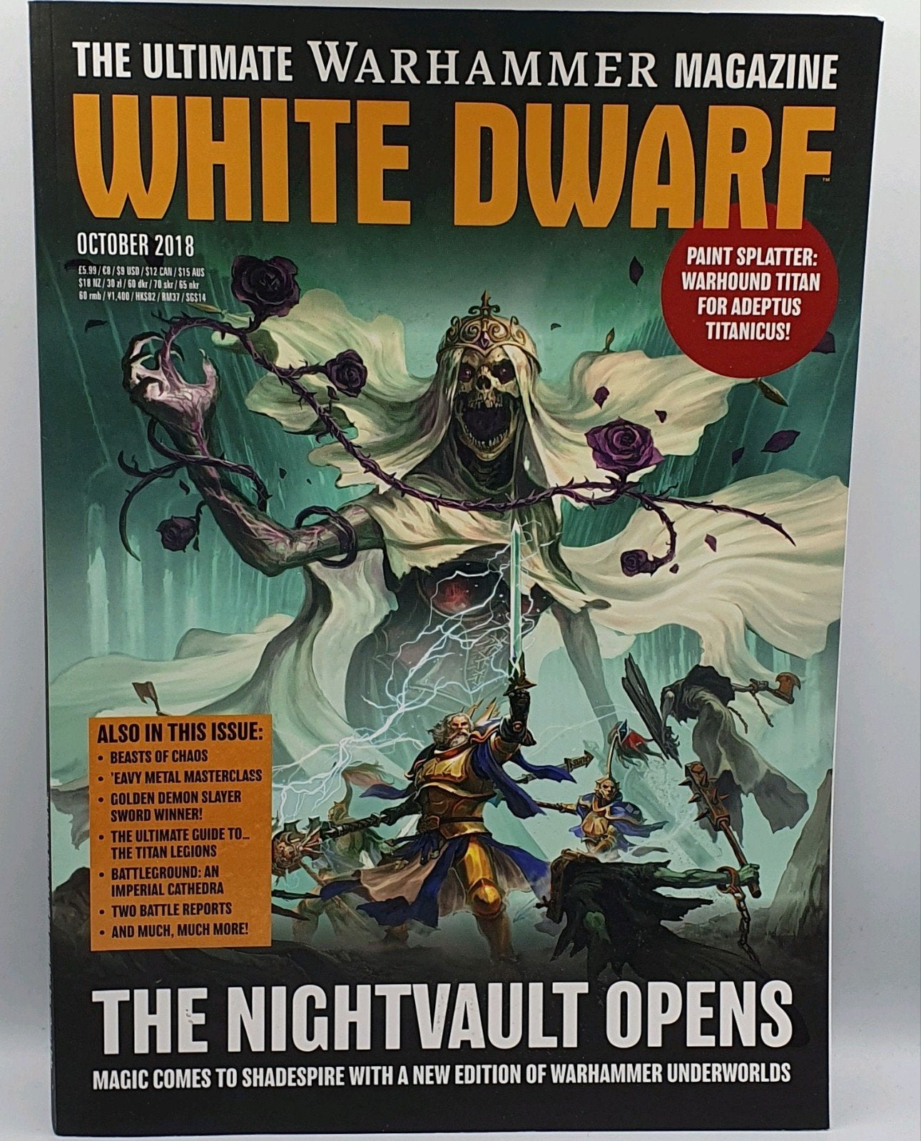 White Dwarf Magazine - Oktober 2018 - The Nightvault Opens, Ophalen of Verzenden, Gelezen, Overige typen