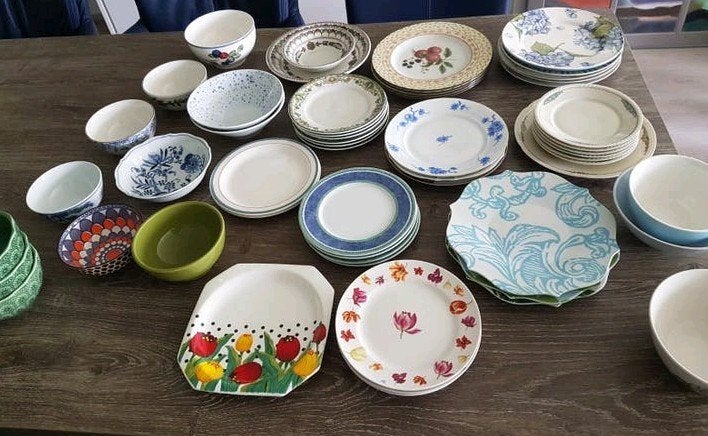 Serviesgoed, vintage en divers, Ophalen, Porselein, Overige stijlen, Bord(en)