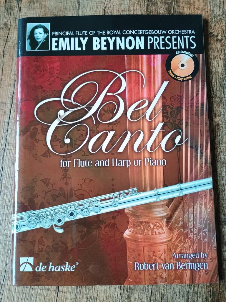 Bel Canto - Fluit , harp / Piano - Incl. CD - De Haske, Gebruikt, Klassiek, Les of Cursus, Ophalen of Verzenden