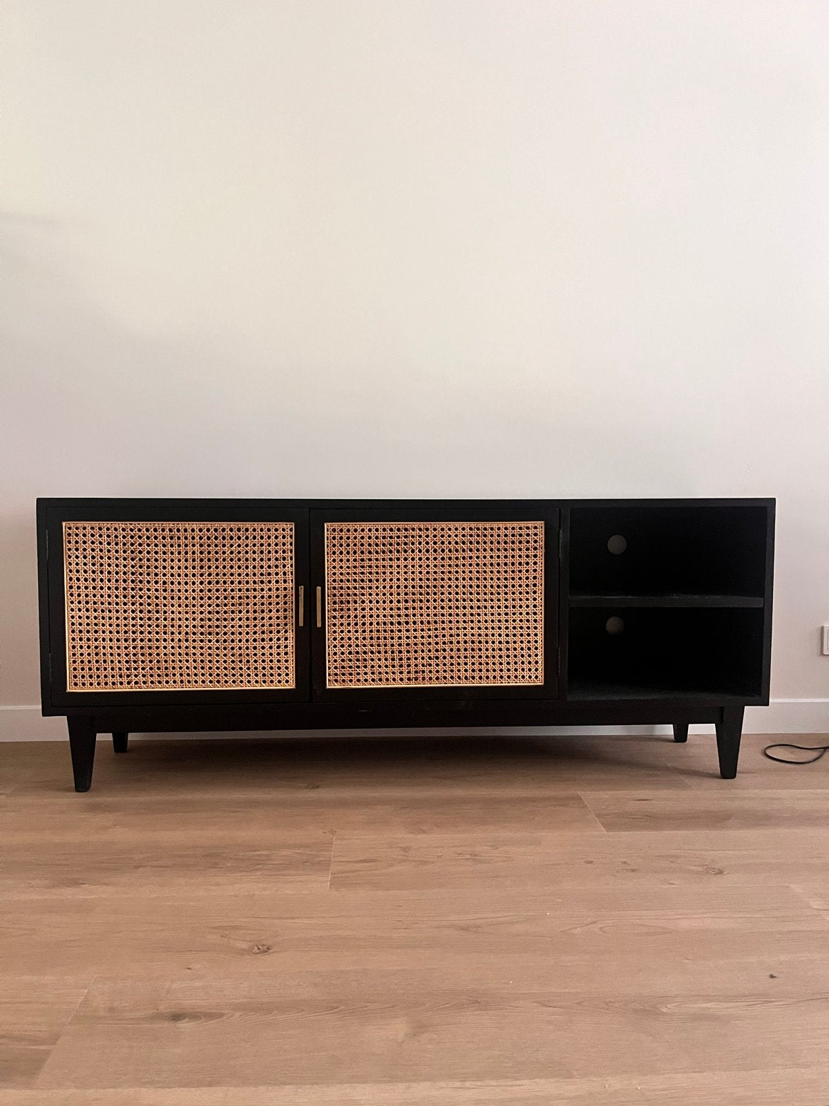 TV-meubel met rotan deuren, Ophalen, Gebruikt, 150 tot 200 cm, Bohemian