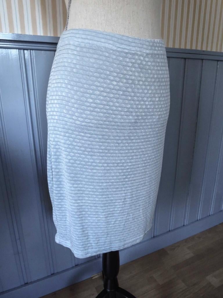 super elastische glanzend blauwe tricot rok maat xs, Blauw, Ophalen of Verzenden, Zo goed als nieuw, Maat 34 (XS) of kleiner