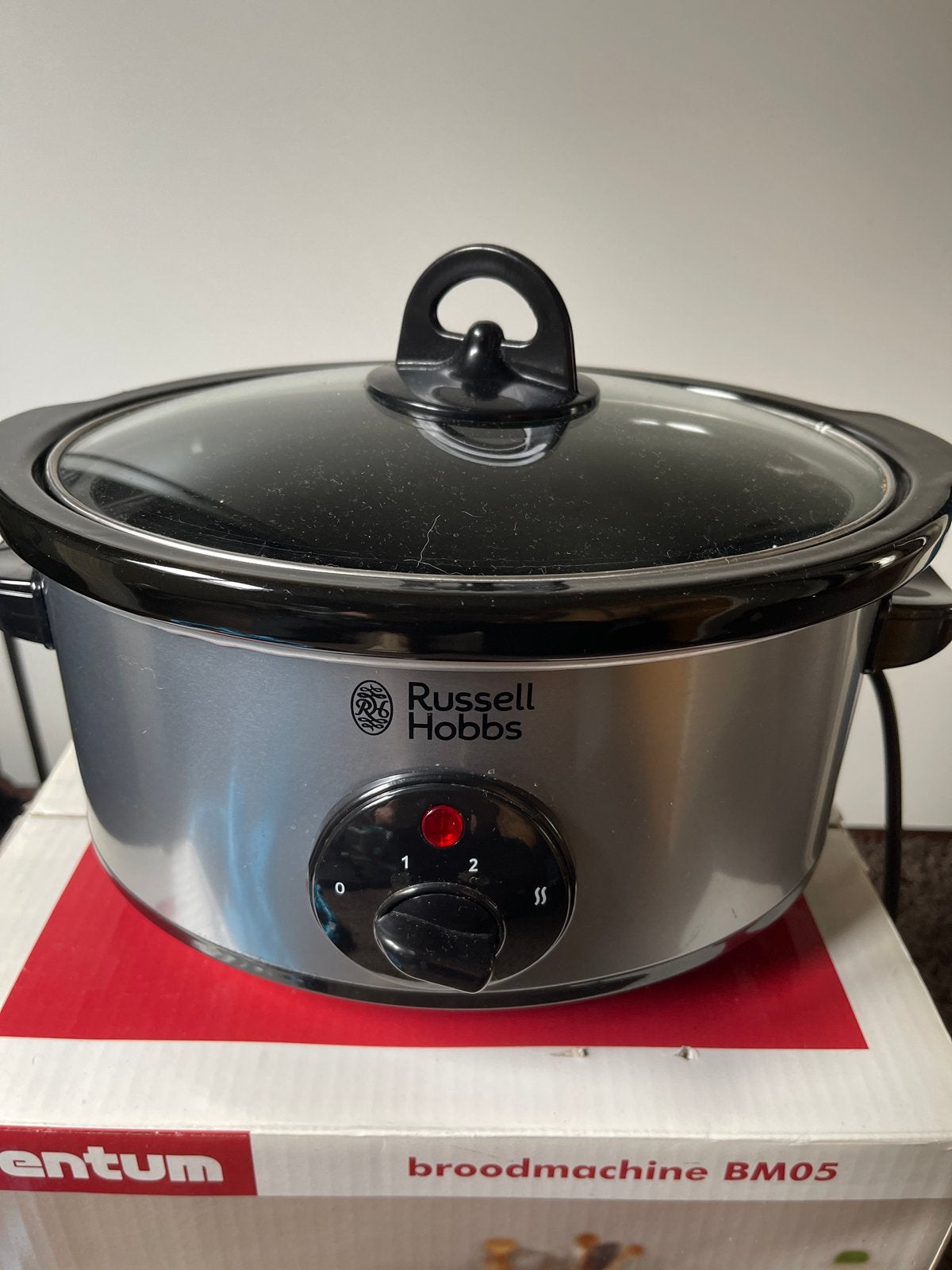 Russell Hobbs Slowcooker - Zilver/Zwart, Witgoed en Apparatuur, Slowcookers, Ophalen, Gebruikt