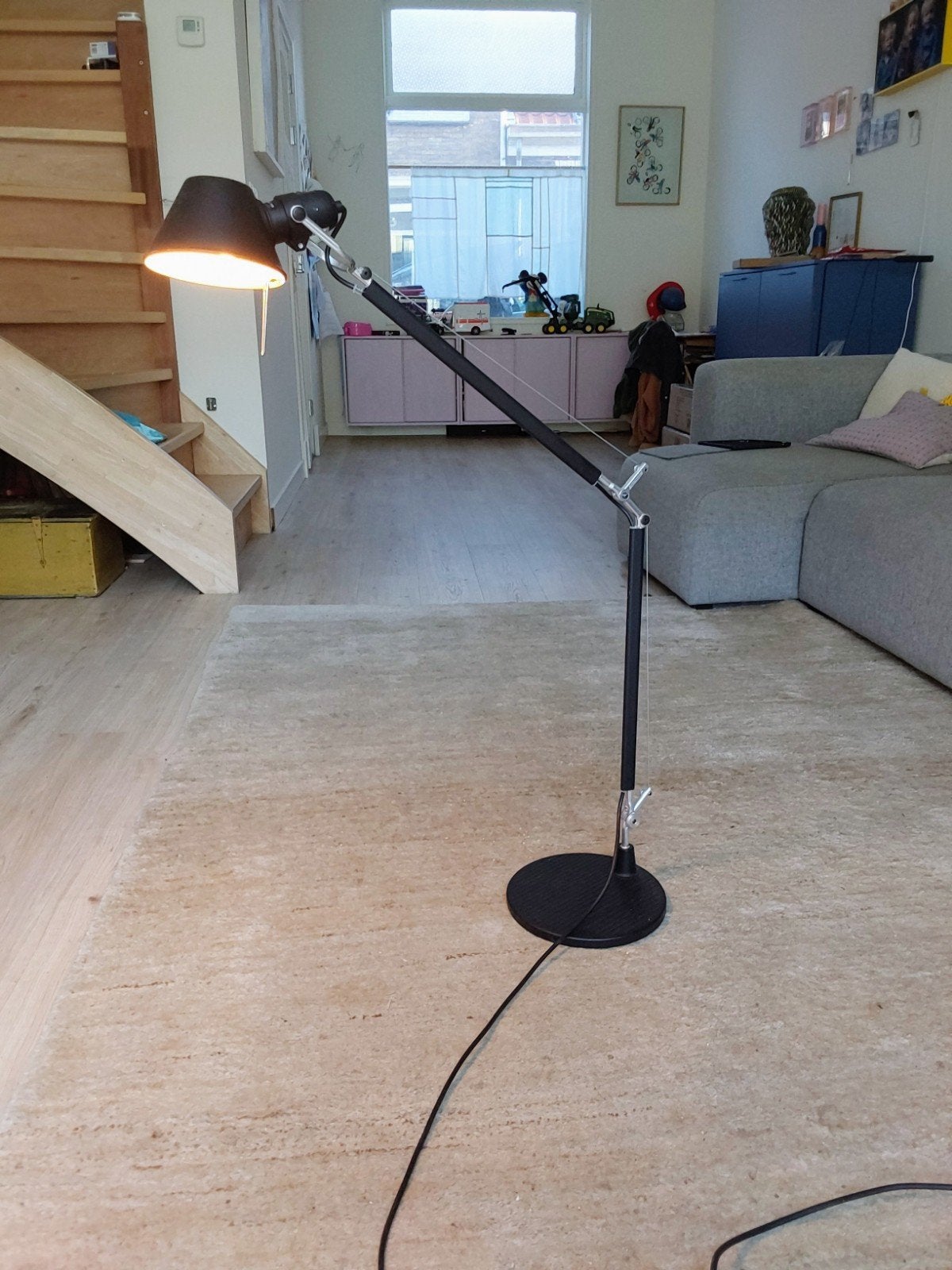 Artemide Tolomeo Lettura Vloerlamp - Tijdloos Design, Huis en Inrichting, Lampen | Vloerlampen, Zo goed als nieuw, Metaal, 150 tot 200 cm