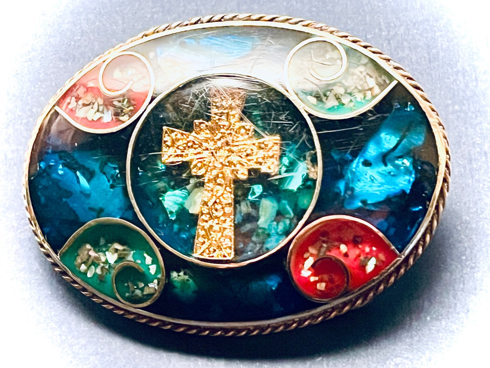 Vintage Bugler Gouden Opaal Gesp, Sieraden, Tassen en Uiterlijk, Verzenden