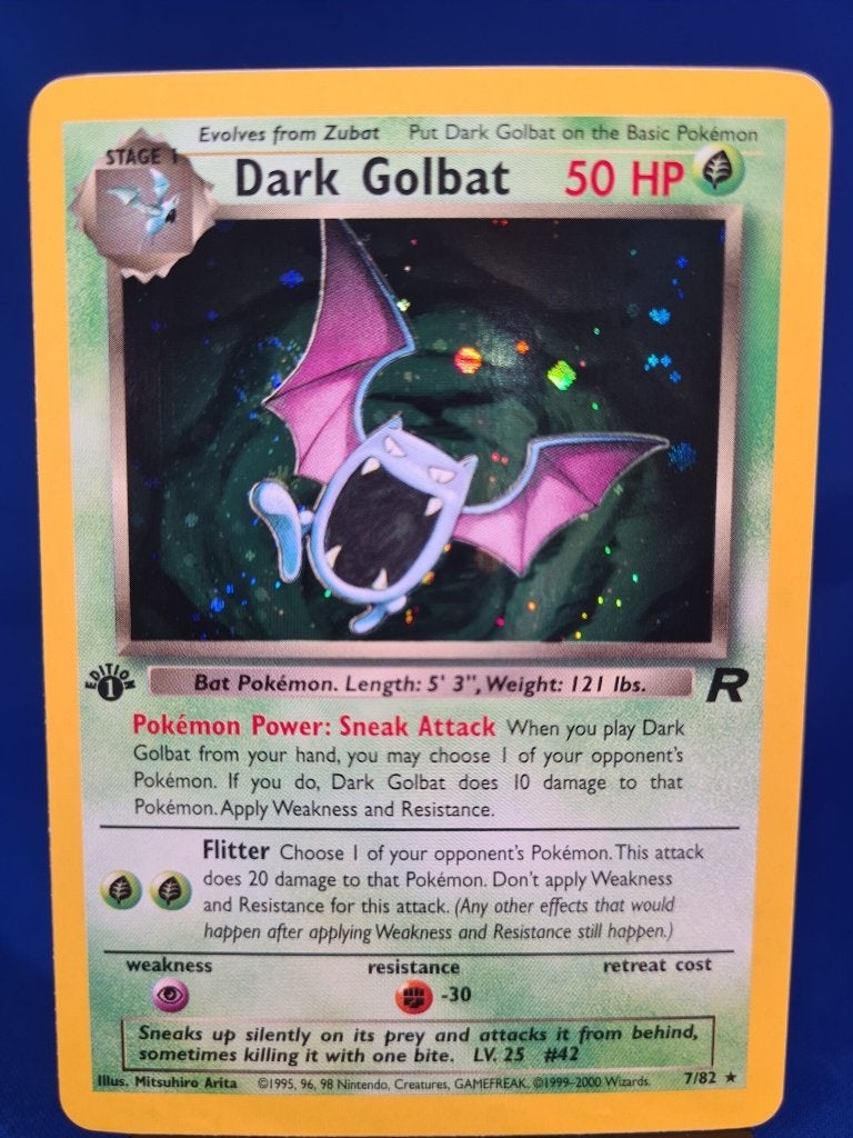Dark Golbat 7/82 - Team Rocket (1st edition), Hobby en Vrije tijd, Verzamelkaartspellen | Pokémon, Verzenden, Gebruikt