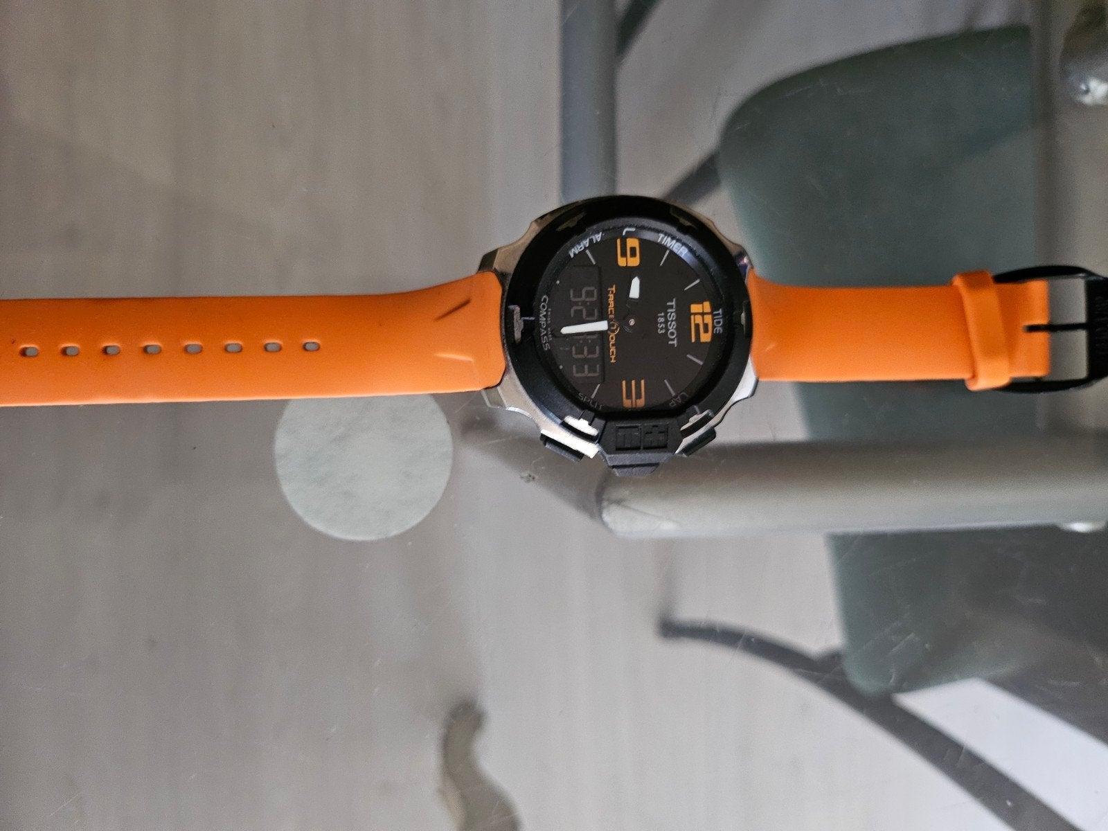 Tissot T-Touch Expert Solar II met oranje bandje, Sieraden, Tassen en Uiterlijk, Horloges | Heren, Overige merken, Gebruikt, Staal