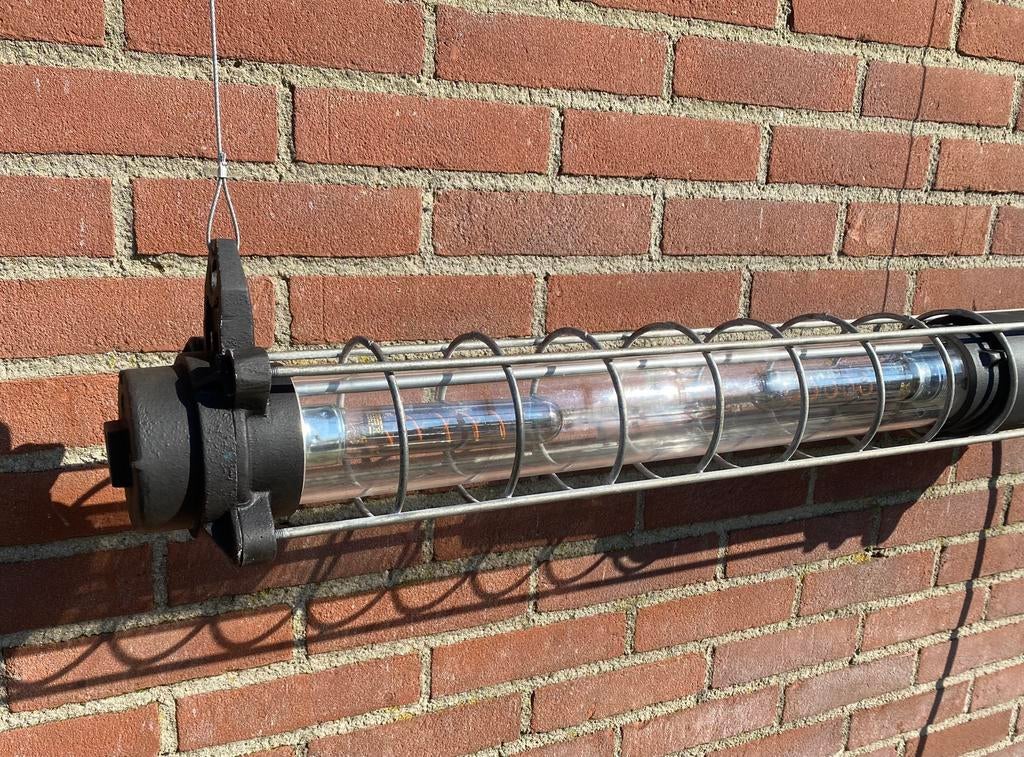 Industriële vintage explosie vrije Hang,Wand of plafond Lamp, Ophalen of Verzenden, Zo goed als nieuw, Minder dan 50 cm