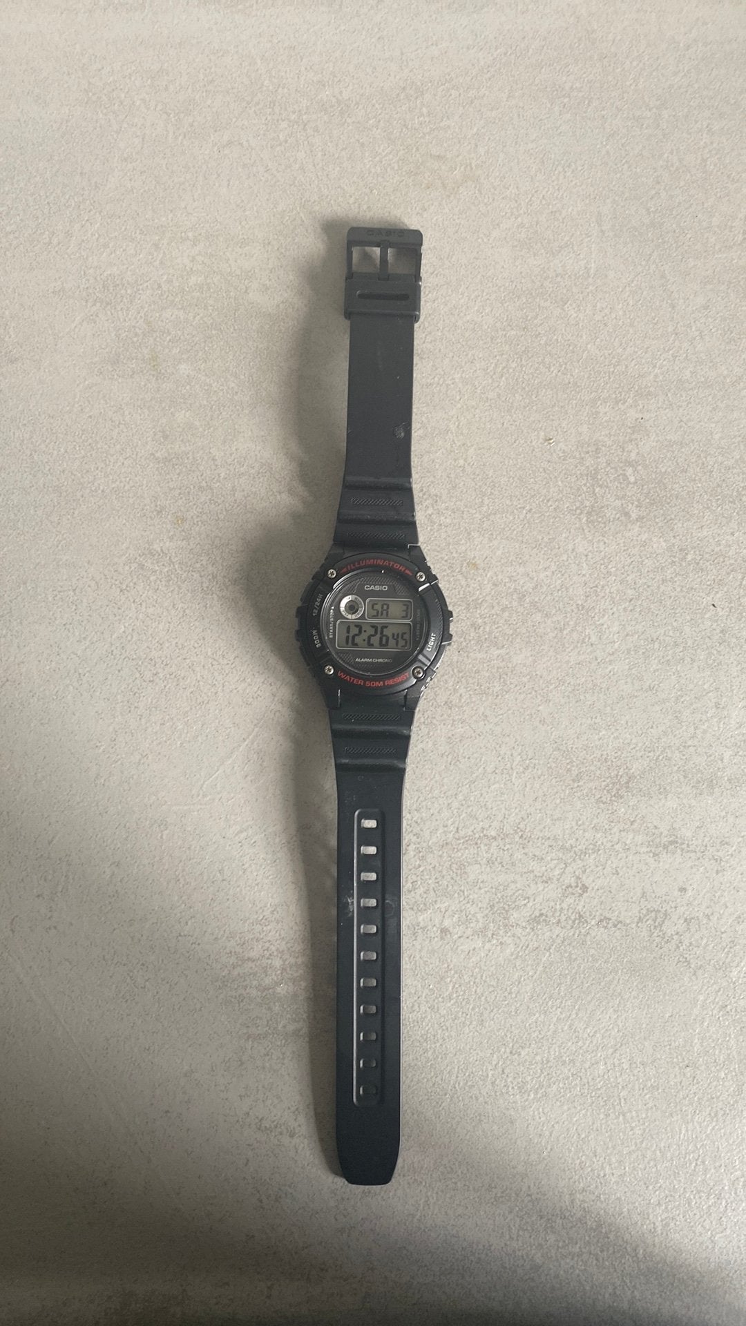 Horloge van het merk Casio, Sieraden, Tassen en Uiterlijk, Horloges | Heren, Ophalen, Kunststof, Zo goed als nieuw, Staal
