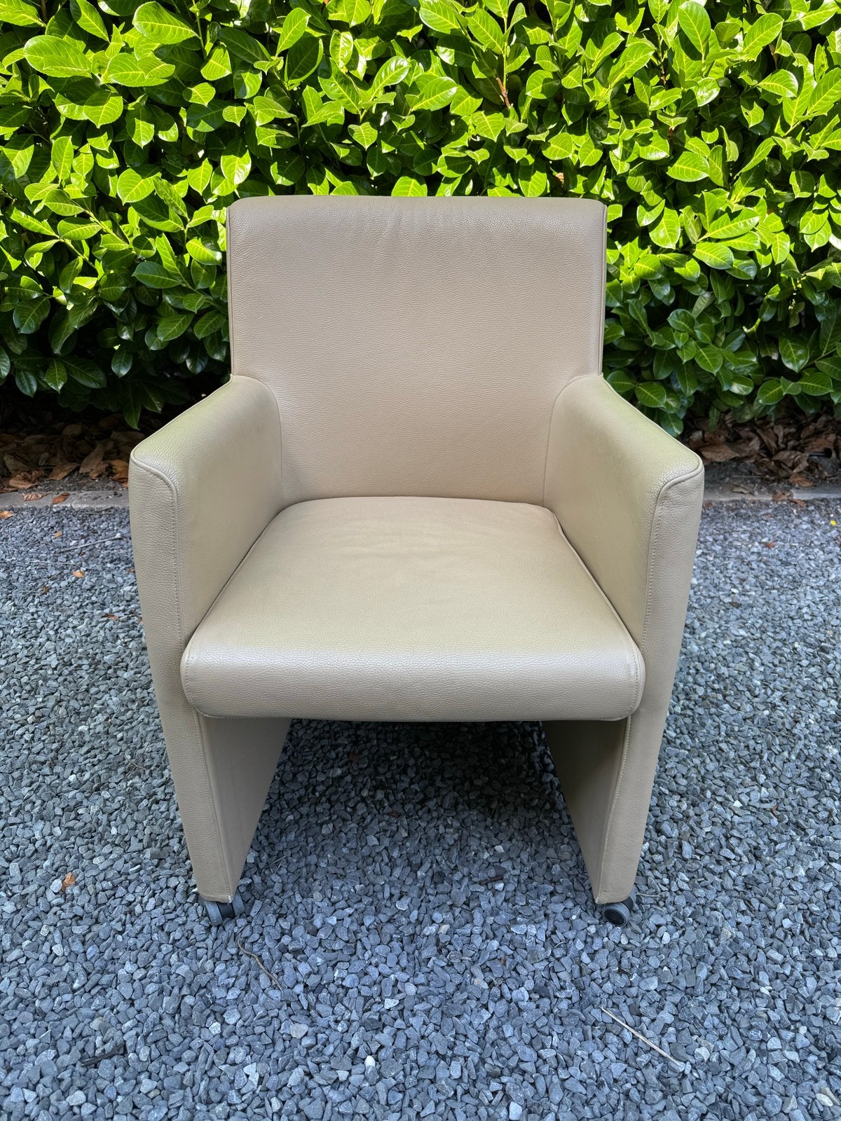 6 crèmekleurige lederen eetkamerstoelen Bree’s New World, Ophalen, Gebruikt, Overige kleuren, Leer