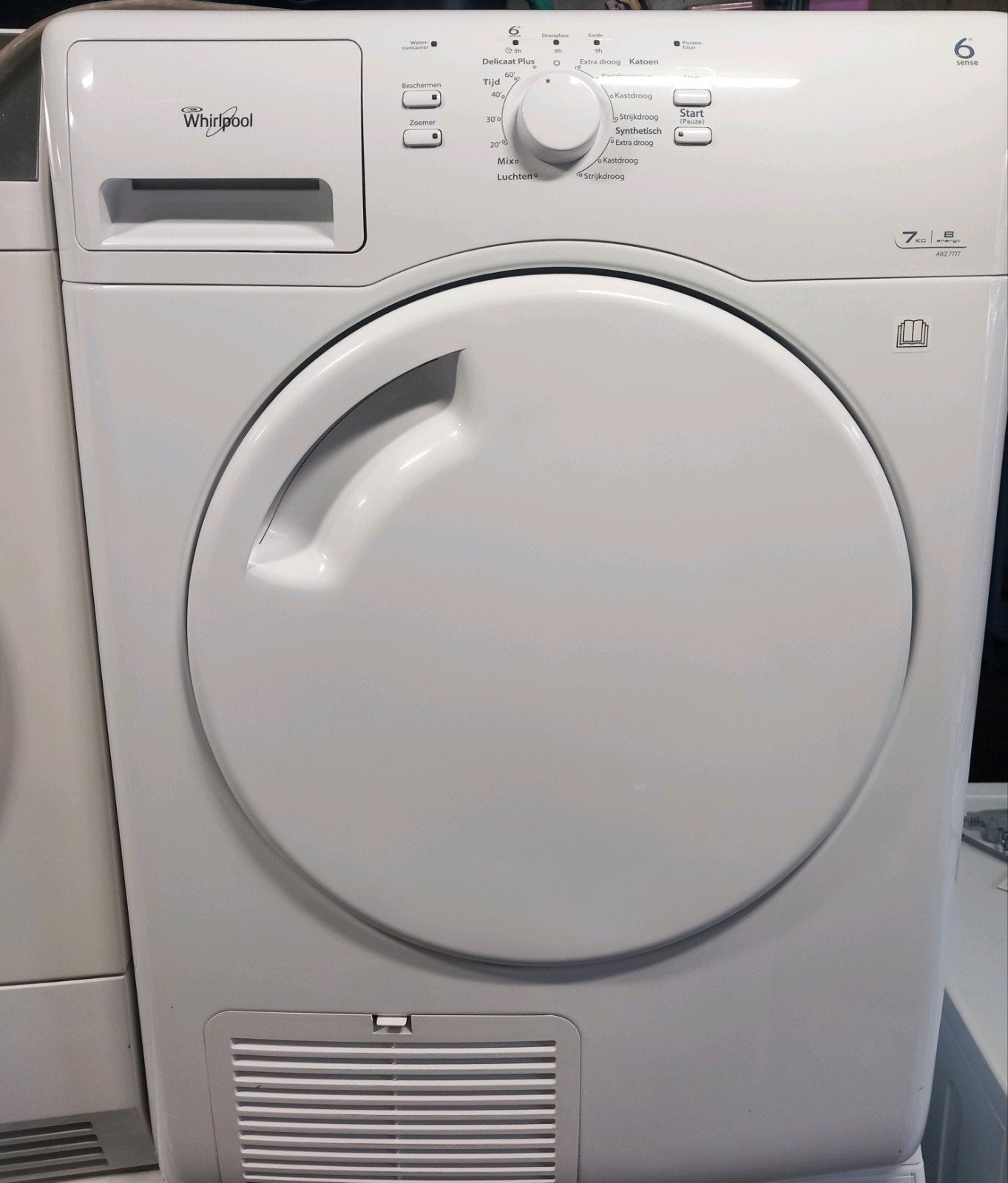 Whirlpool 6Sense 7Kg Condensdroger Incl.GARANTIE!, Witgoed en Apparatuur, 6 tot 8 kg, Minder dan 85 cm, Verzenden, Anti-kreukfase