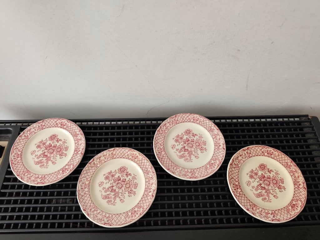 Mason's Stratford Pink 4x gebaksbordje, dm 14,5 cm, Ophalen of Verzenden
