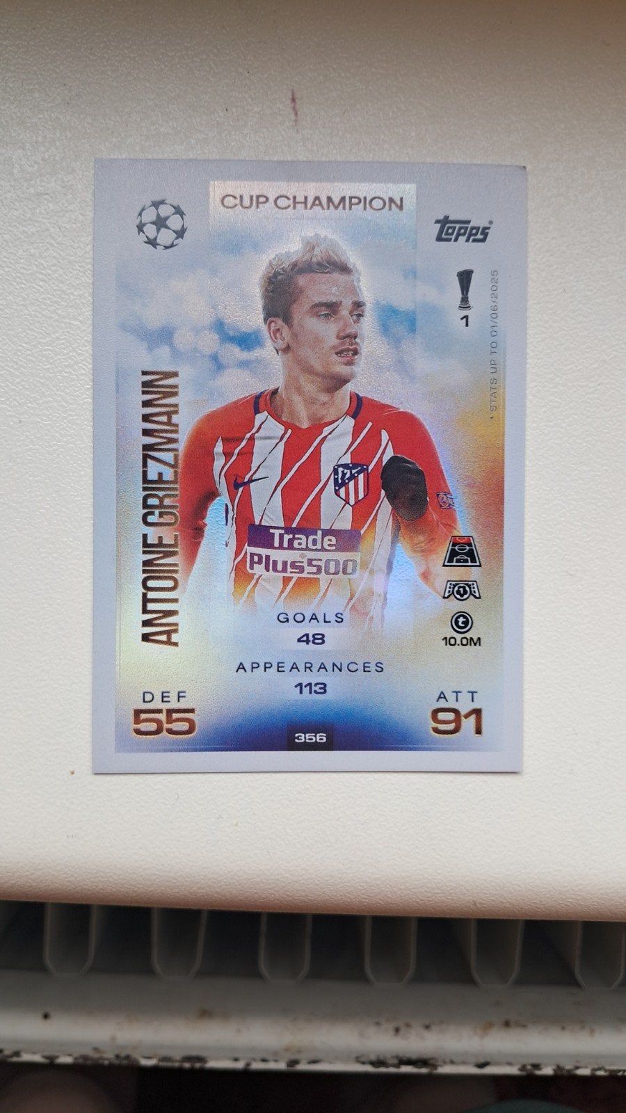 Topps Match Attax Antoine Griezmann Voetbal Spelerskaart, Ophalen of Verzenden, Zo goed als nieuw, Buitenlandse clubs, Spelerskaart