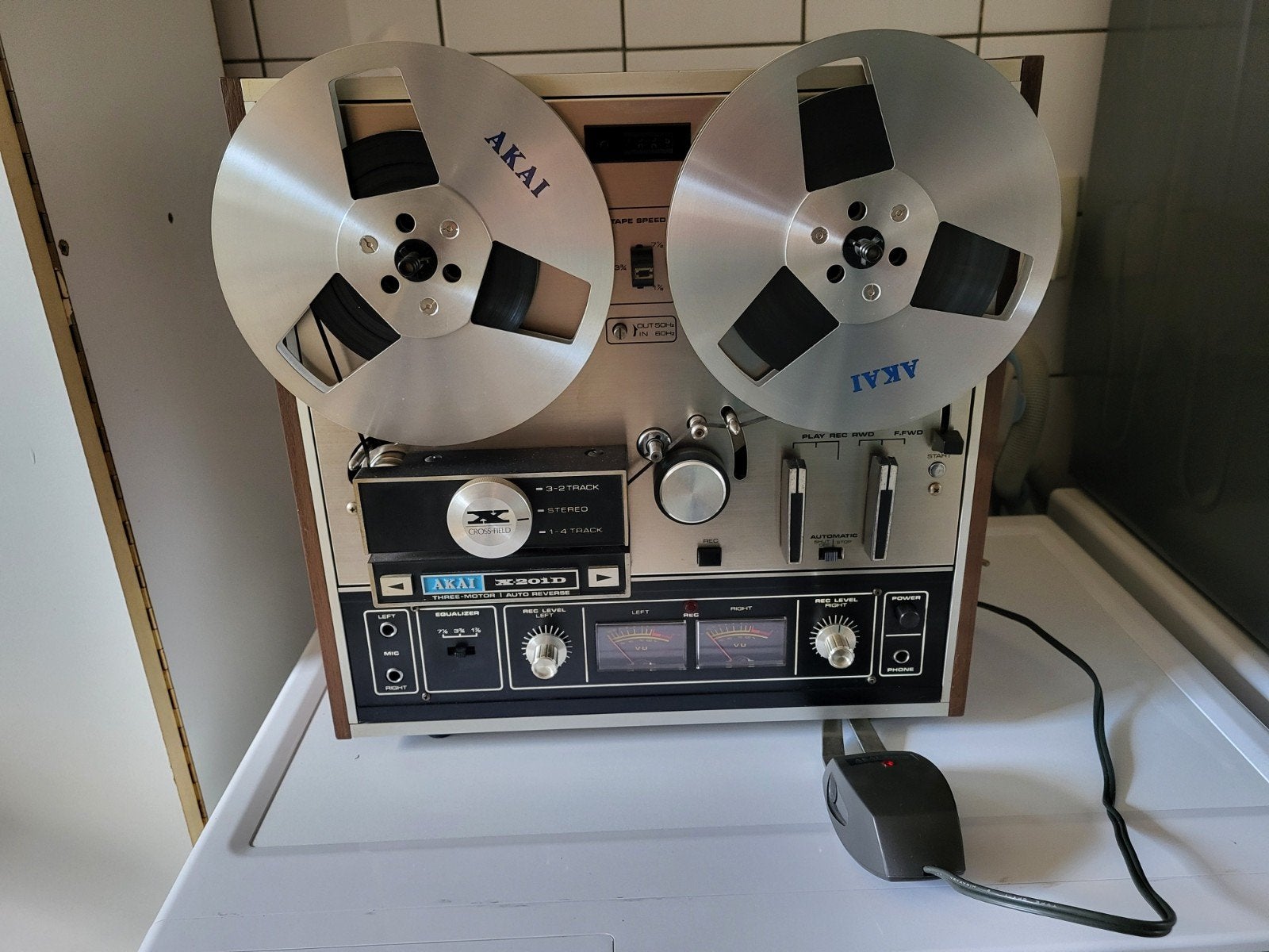 Te Koop bandrecorder Akai X-201D 24 banden 8 Akai spoelen, Ophalen, Bandrecorder
