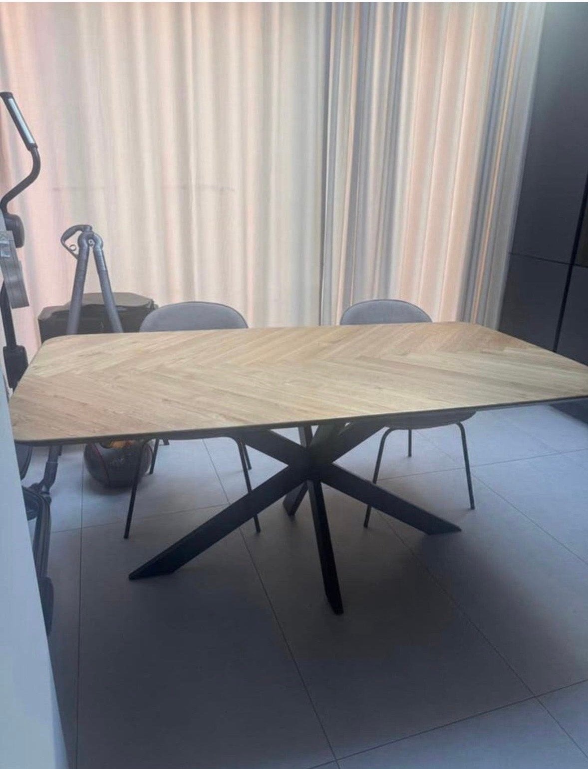 Eiken eettafel Finesse van Sanders Wonen 180x78 cm, Ophalen, Eikenhout, 50 tot 100 cm, Zo goed als nieuw