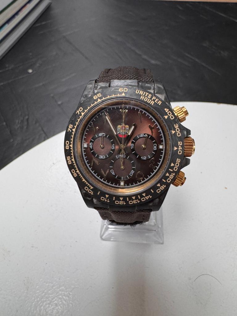 Atomi shine carbon fibre chrono met garantie, Ophalen of Verzenden, Zo goed als nieuw, Zwart, Android