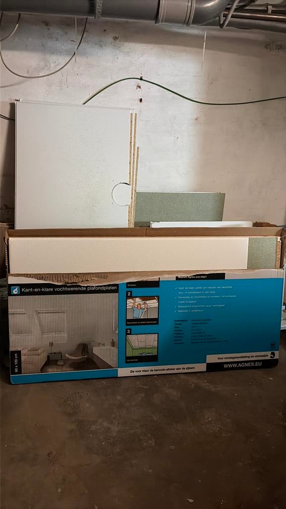 Agnes vochtwerende plafondplaten - 6m2, Doe-het-zelf en Verbouw, Platen en Panelen, Zo goed als nieuw, Overige materialen, Minder dan 20 mm