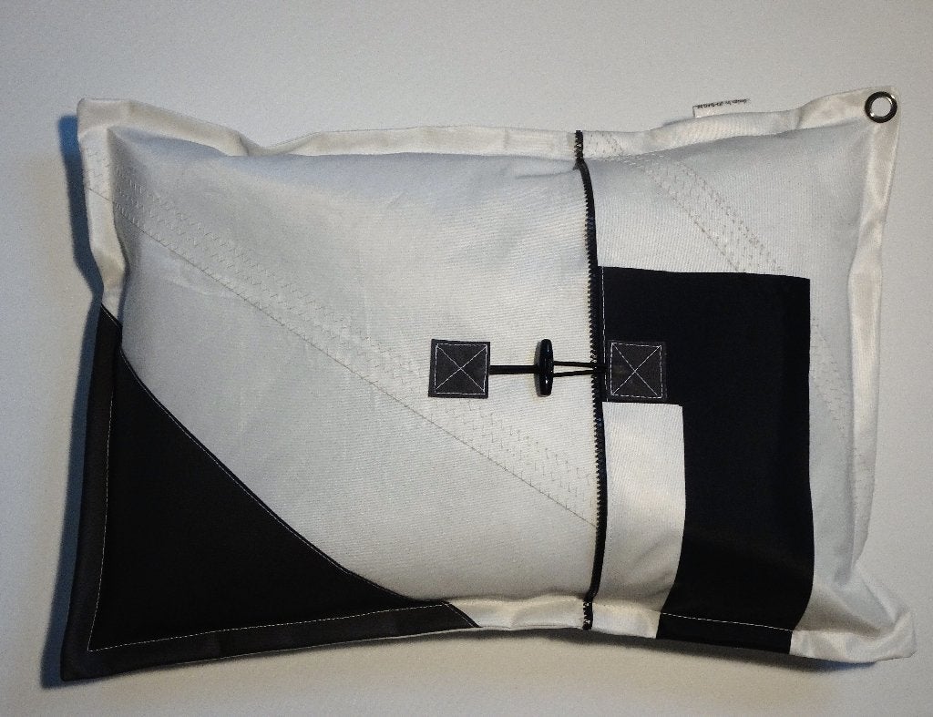 Zeildoekkussen Grey Long, Ophalen of Verzenden, Nieuw, Grijs, Rechthoekig