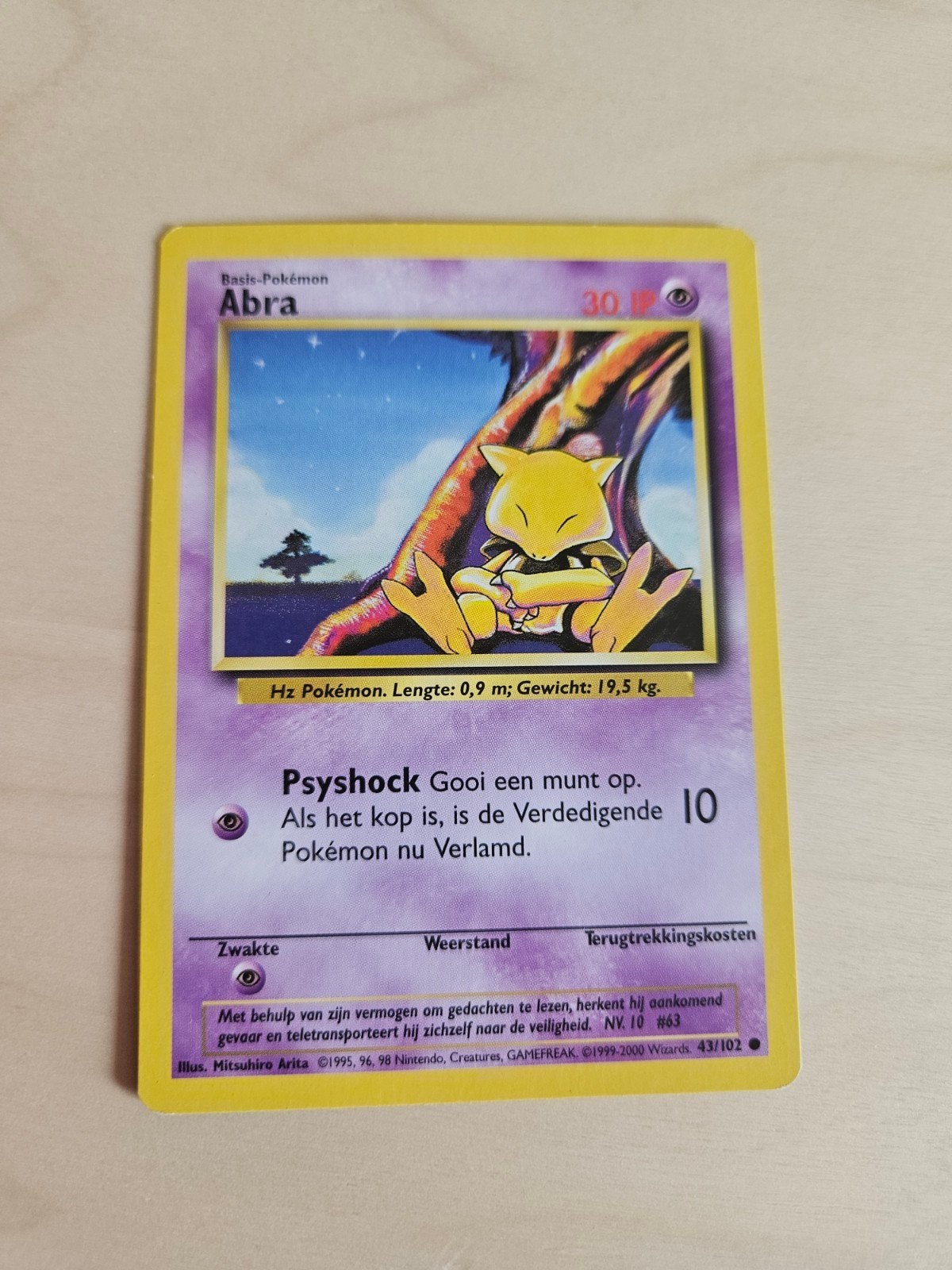 Abra Base set 43/102 NL, Ophalen of Verzenden, Gebruikt, Losse kaart