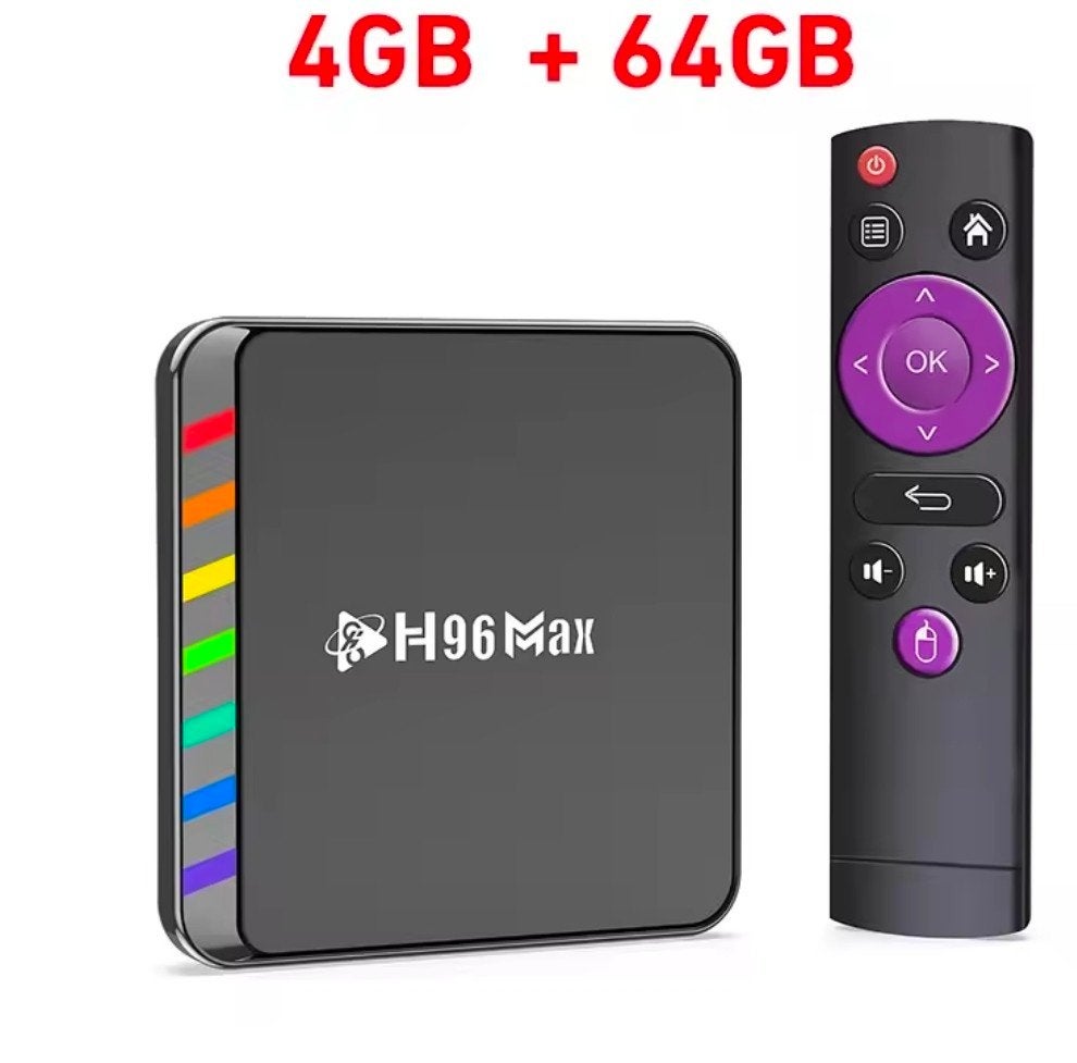 H96 Max Android TV Box 4GB / 64GB – 4K – Android 11, Ophalen of Verzenden, Nieuw, HDMI, Minder dan 500 GB