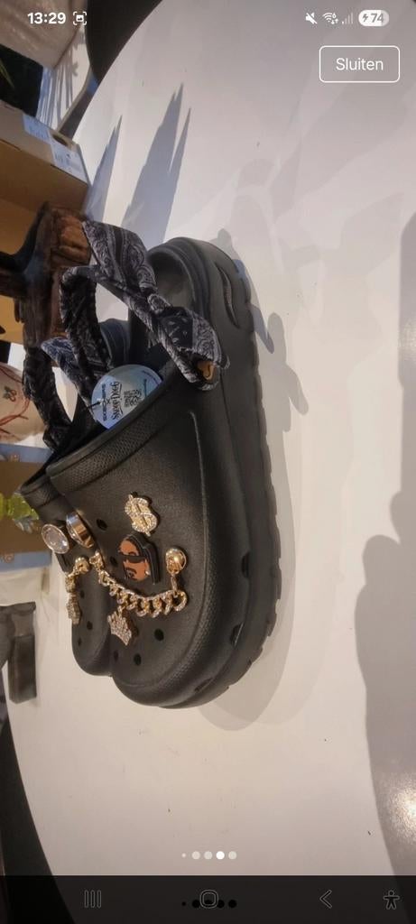 Skechers x Snoop Dogg Klompen met Bling - Maat 41, Slippers, Skechers, Zwart, Nieuw