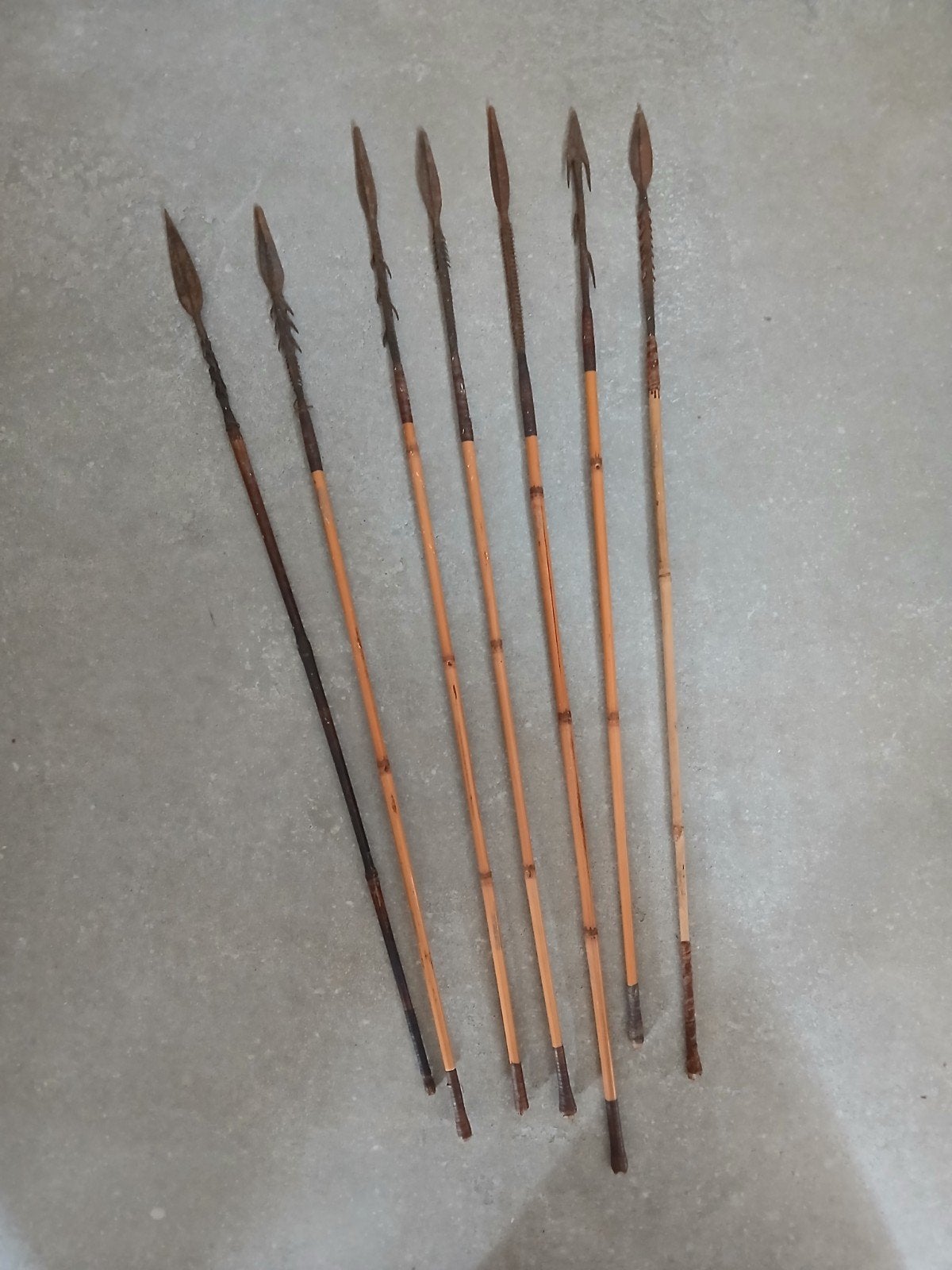 Set van 7 Vintage Afrikaanse Speren - Handgemaakt, Antiek en Kunst, Ophalen