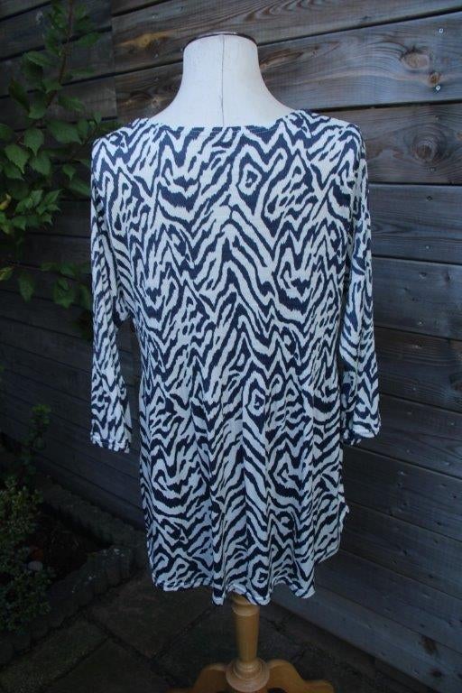 Tuniek creme/ blauw Paprika mt M/L (46/48) Vaste prijs, Blauw, Maat 46/48 (XL) of groter, Ophalen of Verzenden, Zo goed als nieuw