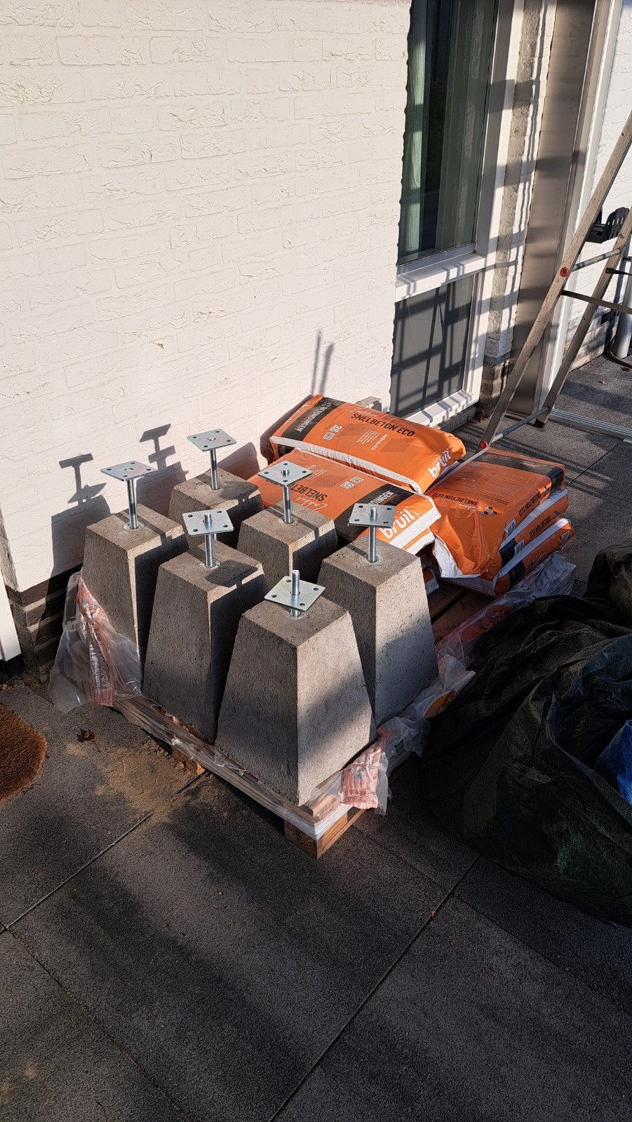 Betonpoer + snelbeton, Tuin en Terras, Ophalen, Nieuw