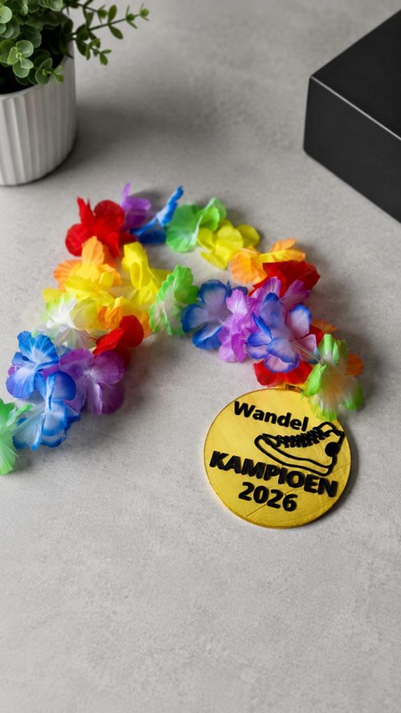 Medaille 4 daagse vierdaagse prijs cadeau kado wandelen, Ophalen of Verzenden, Nieuw, Geboorte of Huwelijk