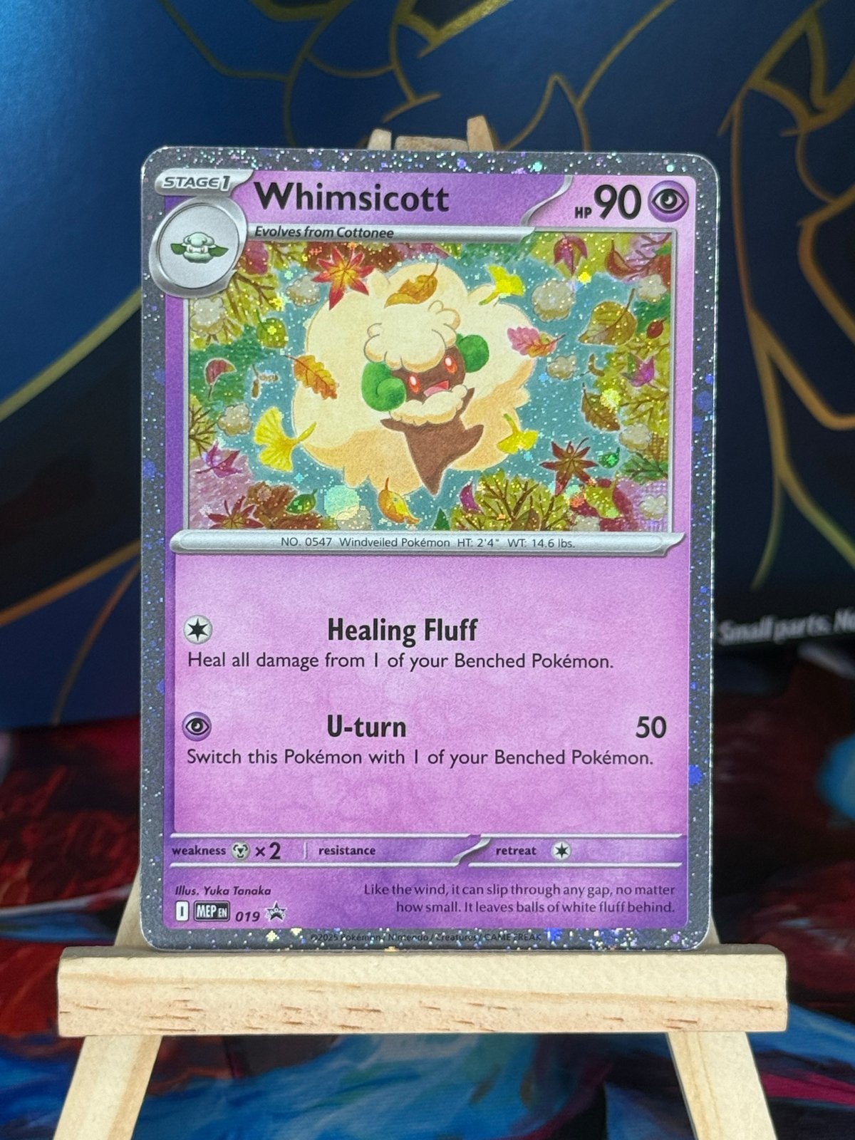 Whimsicott Pokémon Kaart - MEP 019, Ophalen of Verzenden, Zo goed als nieuw, Losse kaart