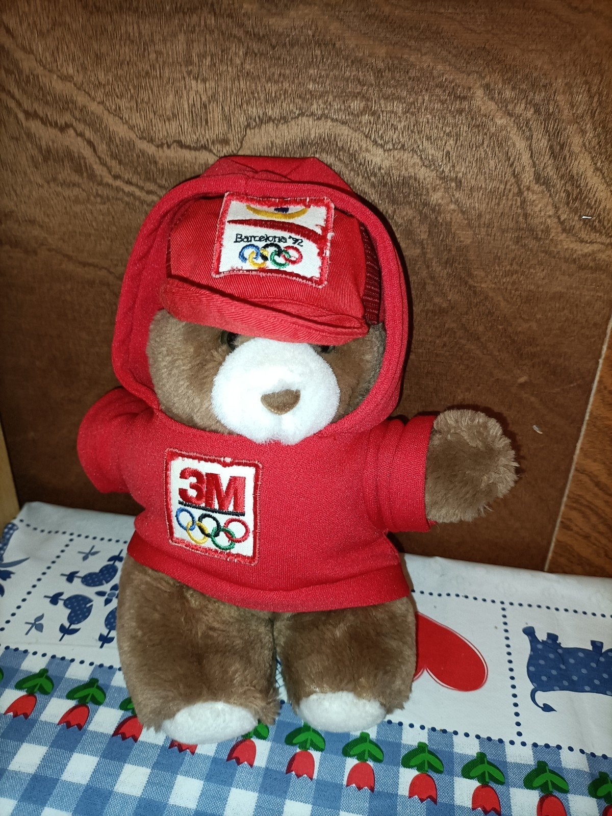 Mascotte Olympische spelen Barcelona 1992 beer knuffel, Ophalen of Verzenden, Zo goed als nieuw, Overige typen