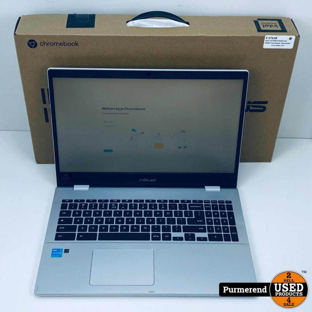 Asus CX1500CK 64GB intel N4500 Chromebook / Nieuwstaat