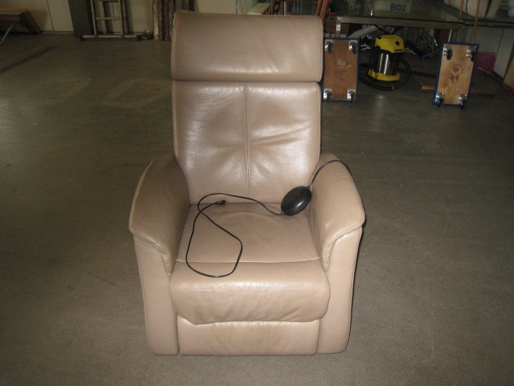 Himolla cremekleurige leren relaxfauteuil, Niet ingevuld, Gebruikt, Niet ingevuld, Niet ingevuld