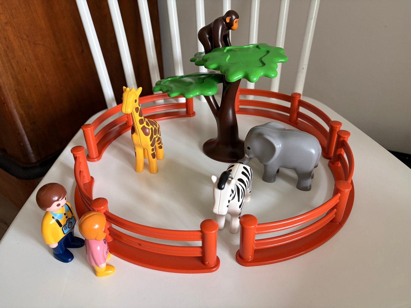 Playmobil 123 nummer 6742 Dierentuin met figuren en dieren, Kinderen en Baby's, Complete set, Overige typen, 1.2.3, Ophalen of Verzenden