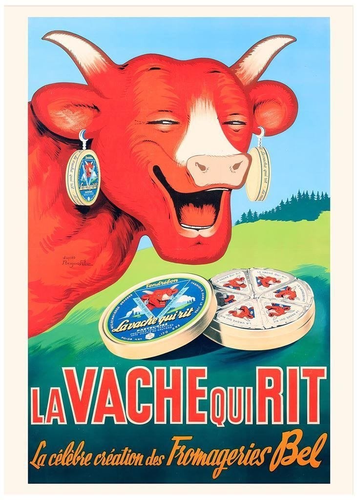 La vache qui rit de Lachende Koe Kunst Poster, Verzenden, Nieuw, Reclamebord