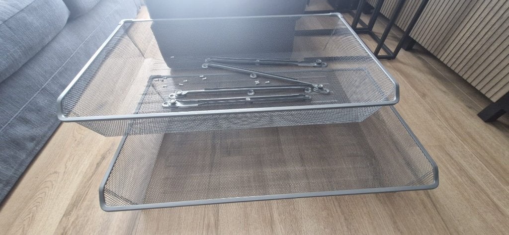 2 IKEA grijze komplement fijndraadmanden met uittrekrail, Ophalen, 50 tot 100 cm, Zo goed als nieuw, Minder dan 100 cm
