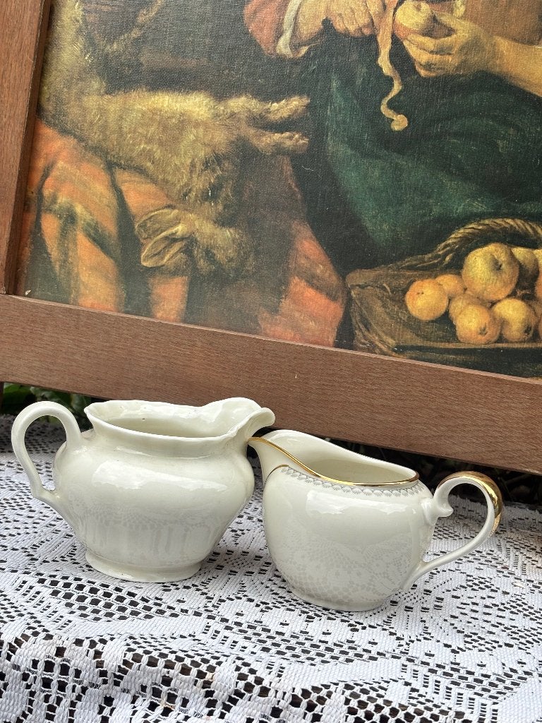 Vintage melk kannetjes set van 2, Ophalen of Verzenden