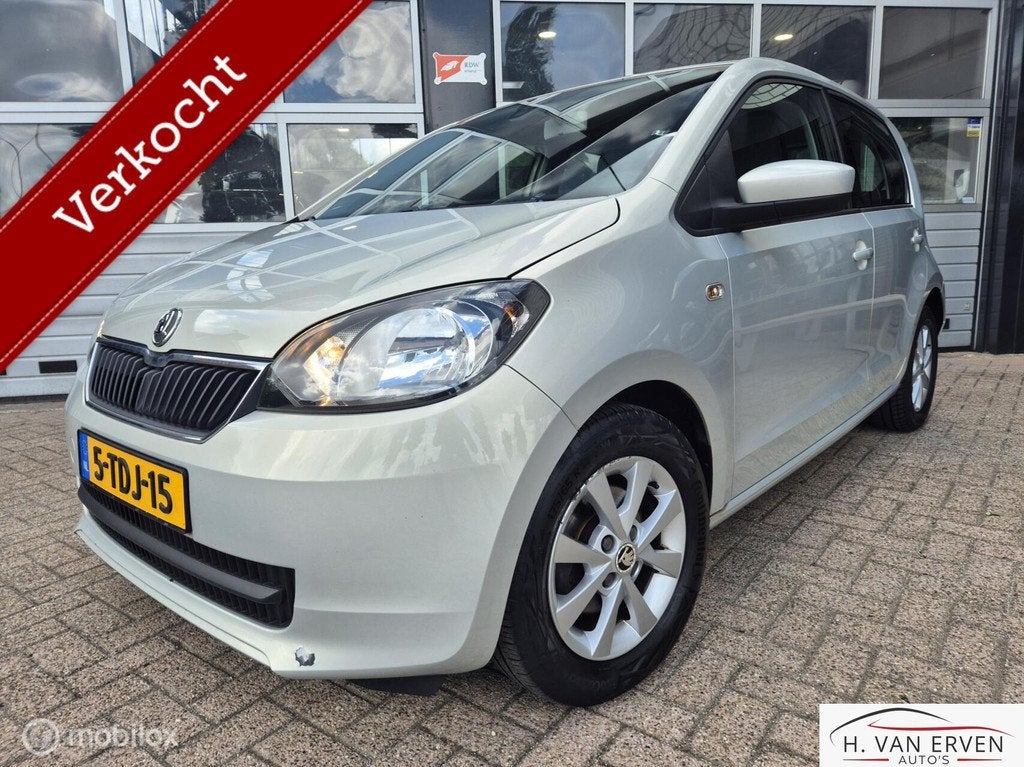 Skoda Citigo 1.0 Greentech Sprint AIRCO CRUISE NAP, Auto's, Voorwielaandrijving, Euro 5, Stof, Zwart