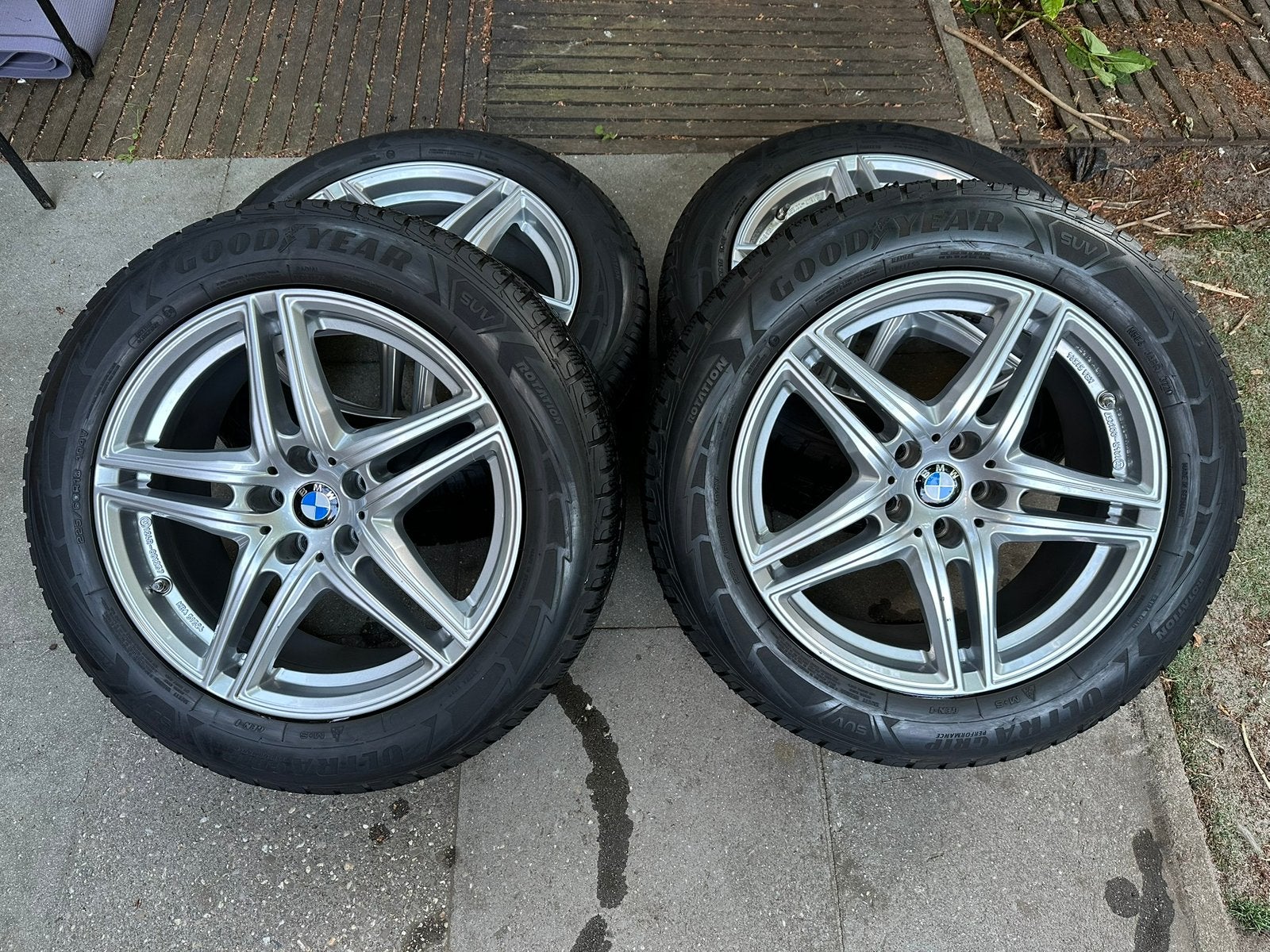 ZGAN Goodyear winterbanden 225/60R18 op velgen, BMW X3 G01, Ophalen, 18 inch, Gebruikt, Banden en Velgen