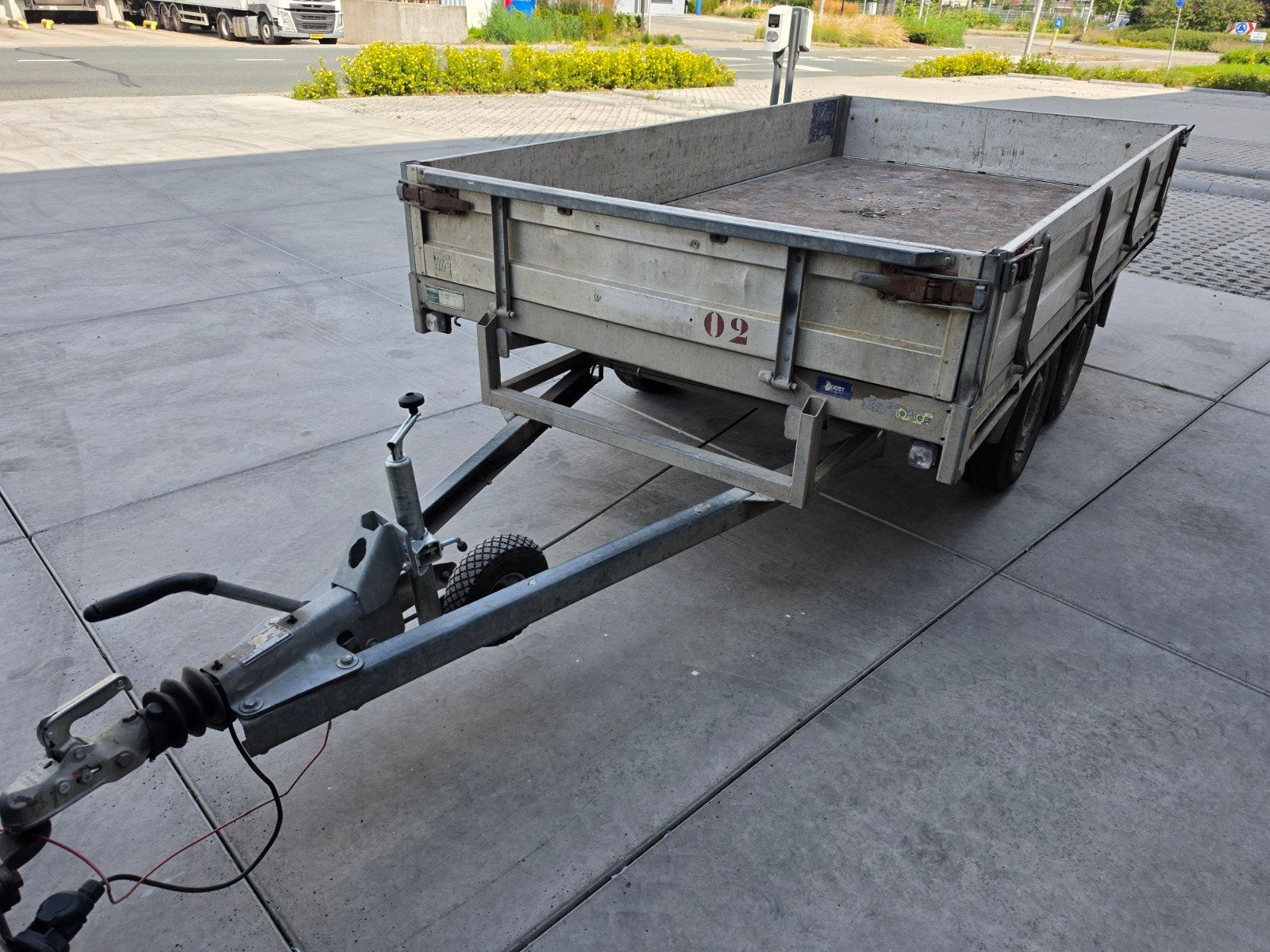 Robuuste Bolle aanhangwagen - Dubbelasser, Auto diversen, Aanhangers en Bagagewagens, Ophalen of Verzenden, Gebruikt