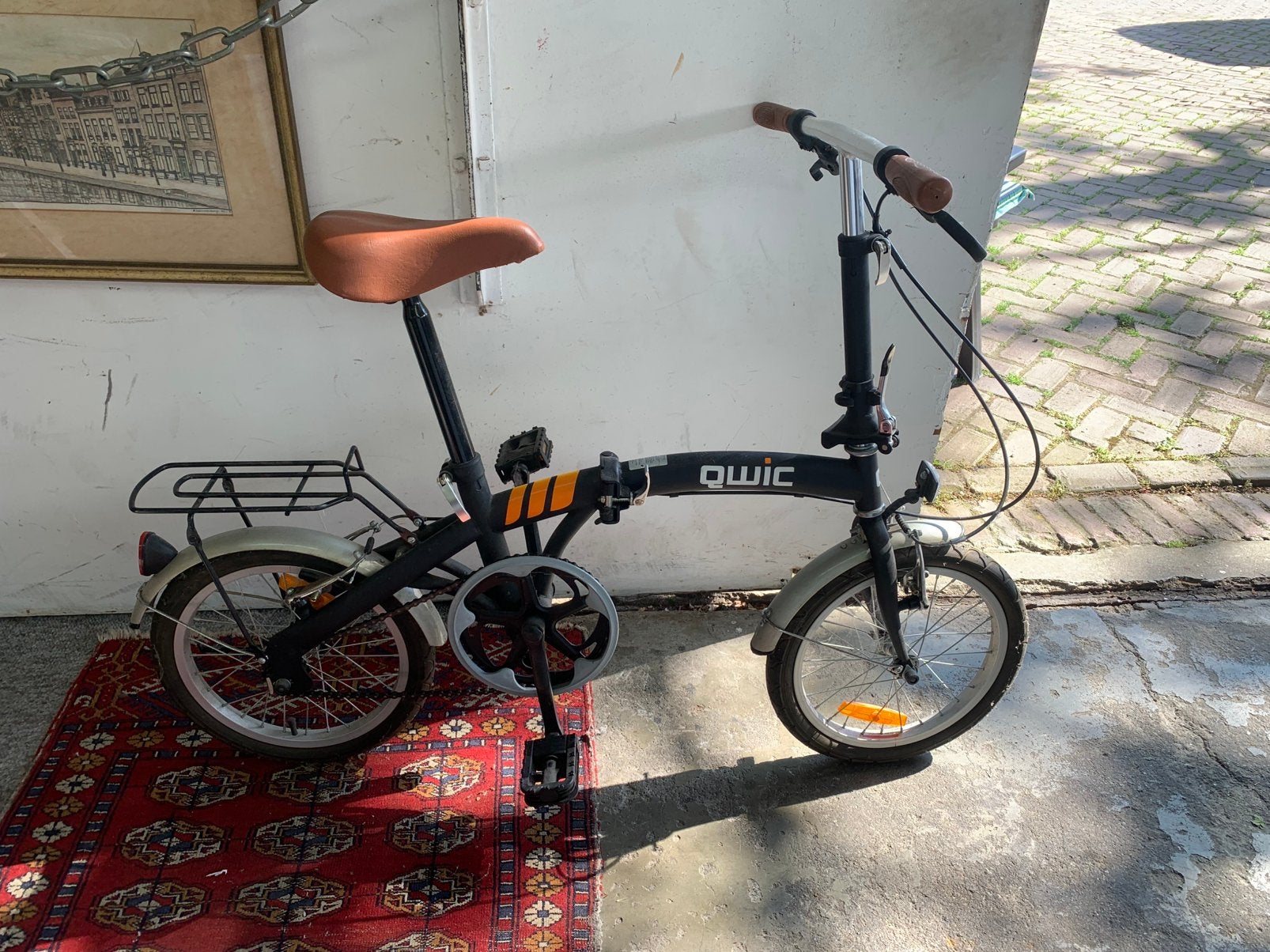Qwic vouwfiets is een compact model met 16-inch wielen., Ophalen of Verzenden, Zo goed als nieuw, Minder dan 14 inch