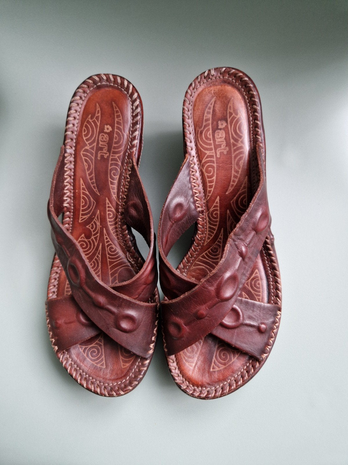 Nieuw!! The Art Company muiltjes, leer, bruin, 37, Bruin, Nieuw, The Art Compgnie, Sandalen of Muiltjes
