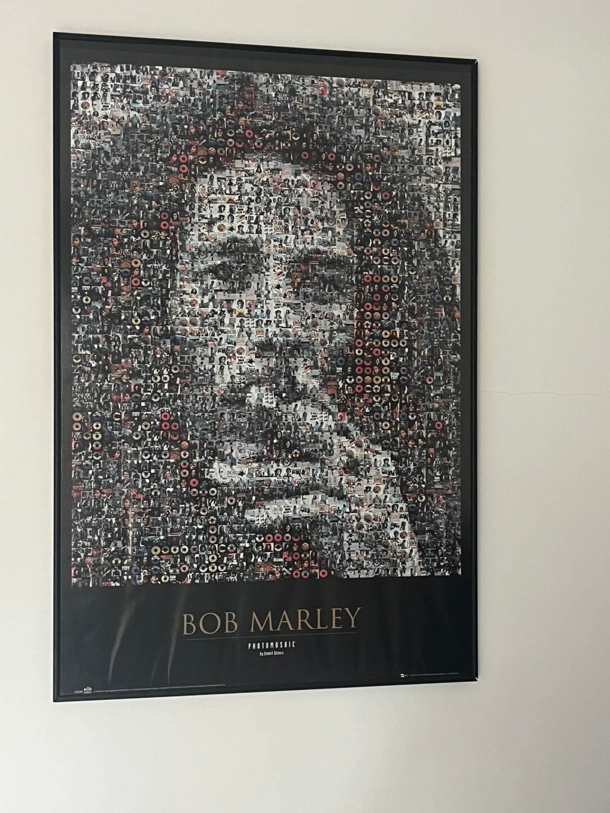 Bob Marley poster photo mosaic met lijst, Ophalen