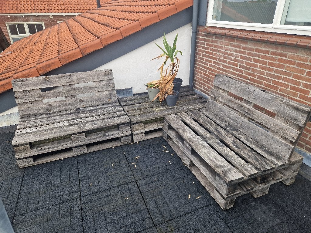 Pallet tuinset GRATIS, Ophalen, 4 zitplaatsen, Gebruikt, Loungeset
