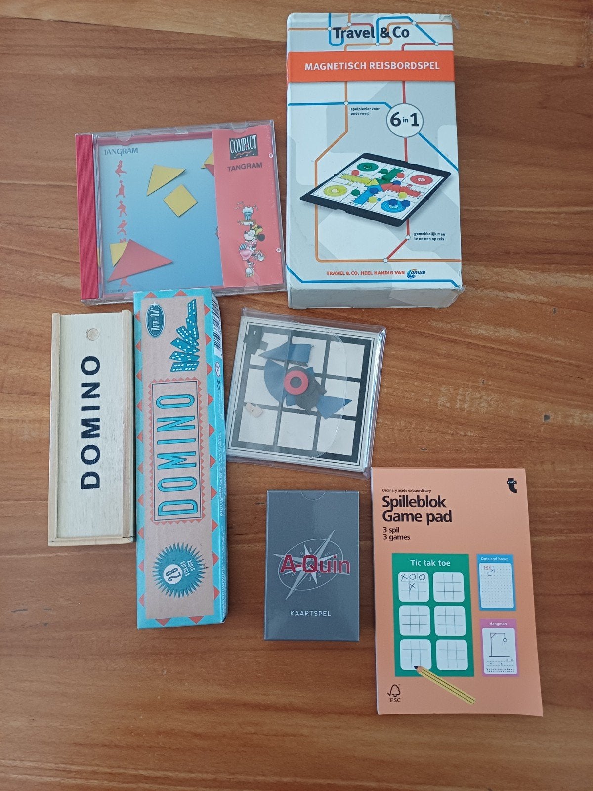 Diverse Spellen Collectie: Reisspellen, Domino, Kaartspel, Gebruikt, Diverse, Ophalen of Verzenden, Vijf spelers of meer