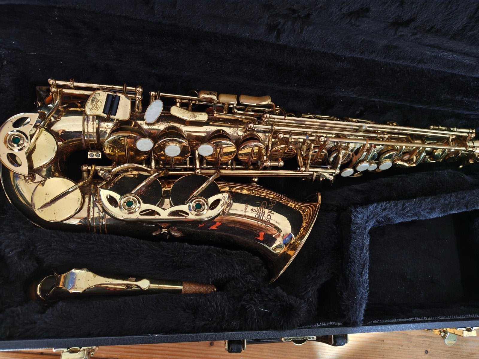 Prologue Alt saxofoon met koffer, decoratie, Ophalen, Gebruikt, Alt, Met koffer